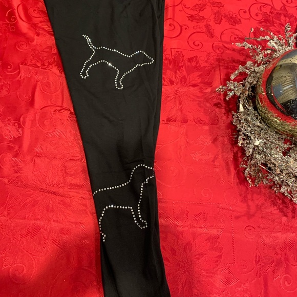 BNWOT Pink Victoria’s Secret Bling Yoga Leggings - Picture 2 of 5